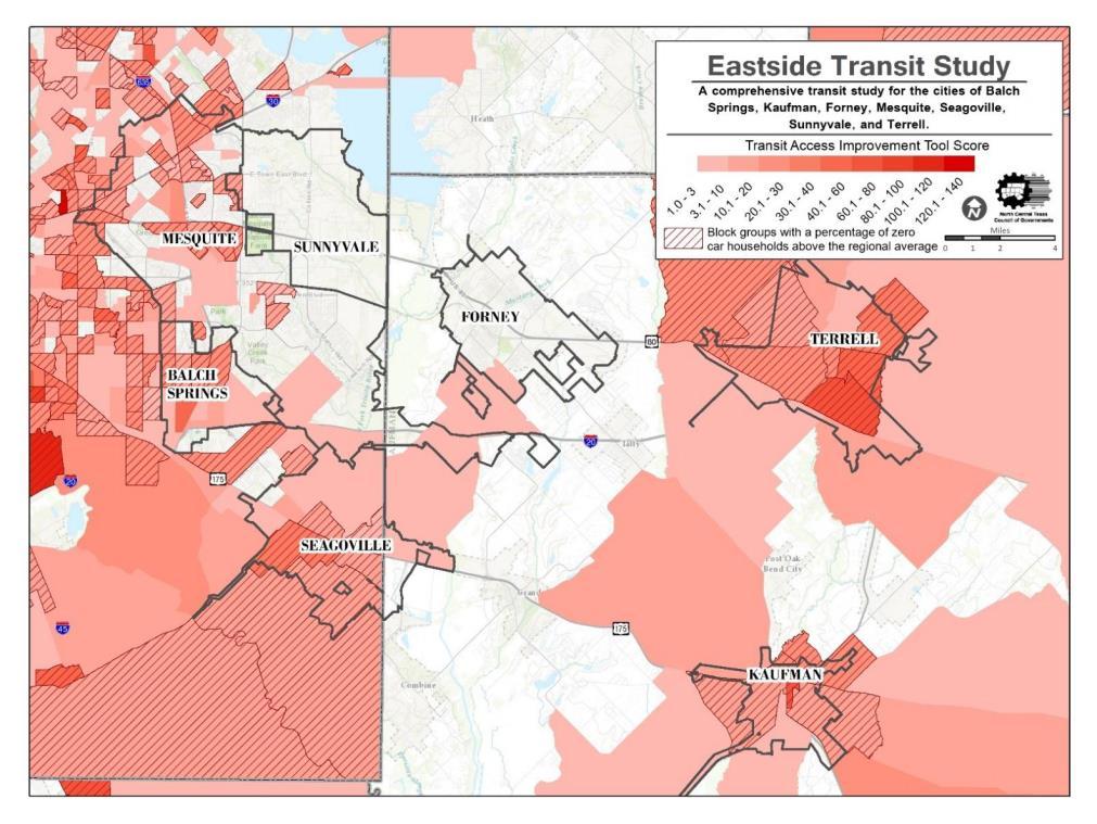DRAFT REPORT Regional Eastside Transit Study NCTCOG funded a study of the transit needs of the eastern portion of the DFW Metroplex.