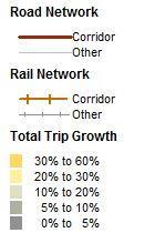 Passenger Traffic Growth Growth of Trips (2010-230) In line with the expected population and particularly GDP per capita growth rates in the BA Corridor Member States, the increase in