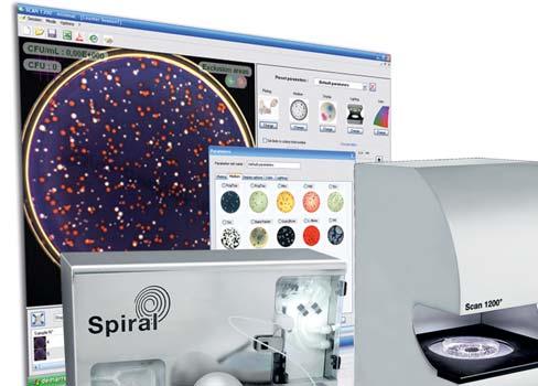 Spiral platers Scan 300 / Scan 500 / Scan 1200 automatic colony counters equipped with interscience s