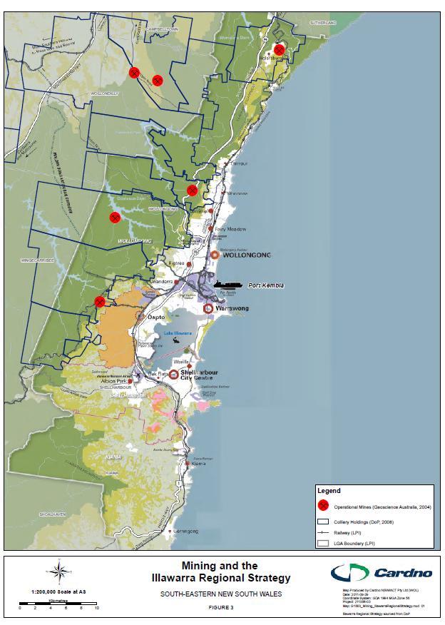 Emphasis on Strategy NSW State Plan Metropolitan strategies Illawarra Regional strategy Draft NSW Coal and Gas Strategy Managing subsidence (natural and built features) Water