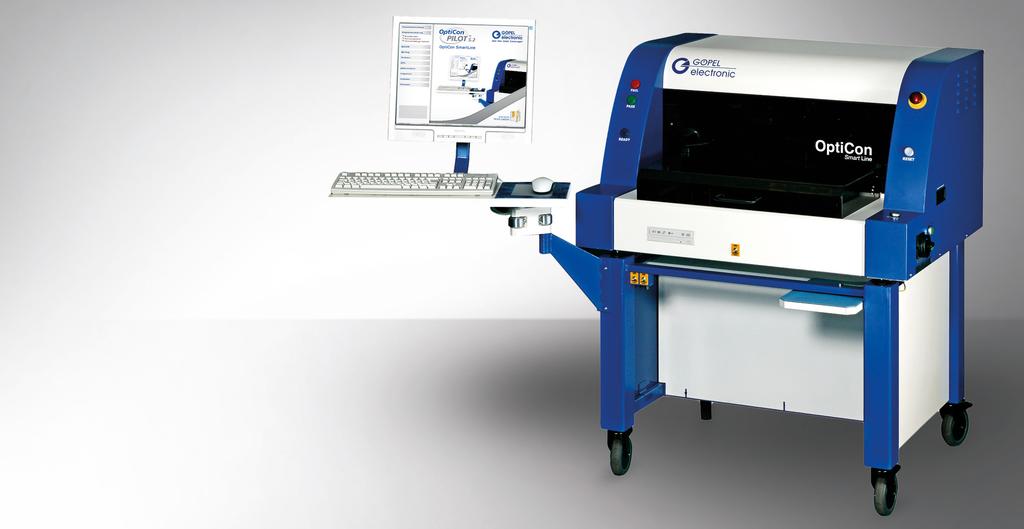 AOI OptiCon SmartLine AOI SmartLine Desktop AOI System for efficient Inspection of Small Batches The compact design enables space-saving utilization at various places within the production process.