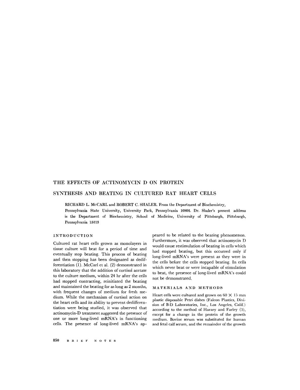 Published Online: 1 March, 1969 Supp Info: http://doi.org/10.1083/jcb.40.3.850 Downloaded from jcb.rupress.