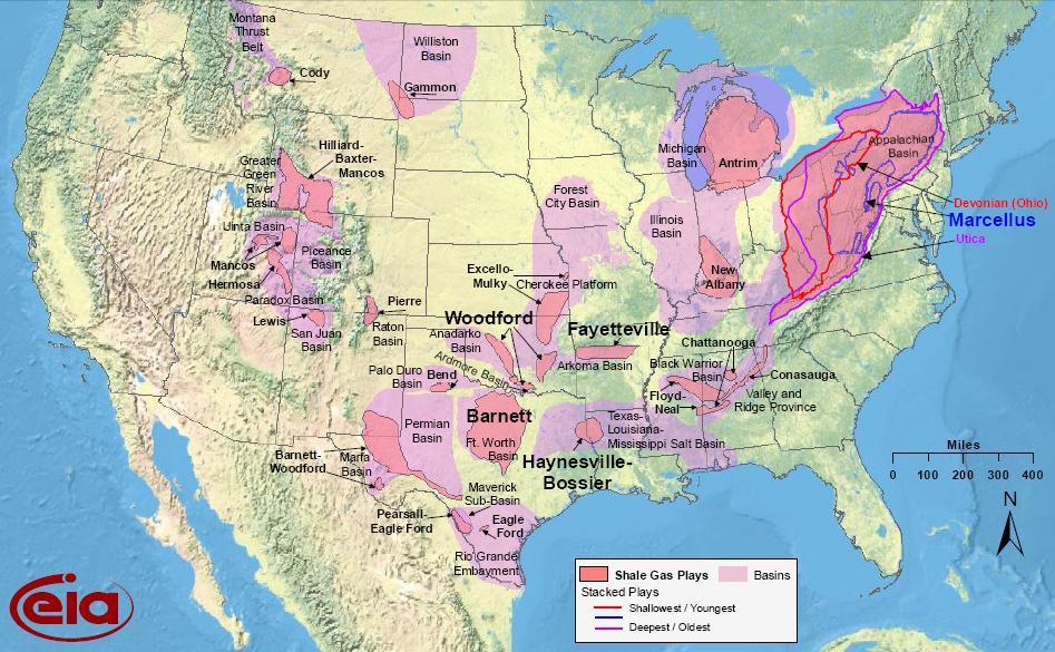 Shale Gas Plays and Basins are a vast resource, widely distributed across the