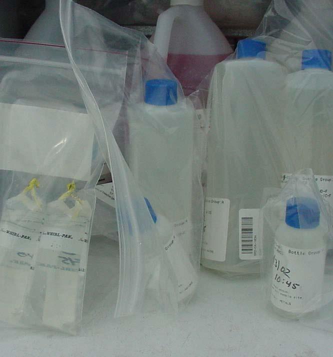 THERMAL PRESERVATION Place samples together in large zip-top bag Place bag in wet ice 6 C Include temperature verification