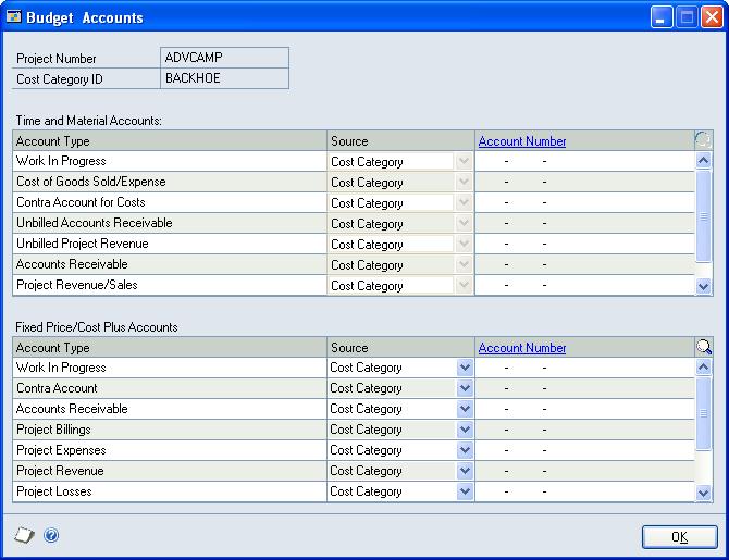 CHAPTER 1 POSTING SETUP You also can specify the default posting account numbers to use for cost categories in project budgets, depending on the type of cost transactions that the cost categories are