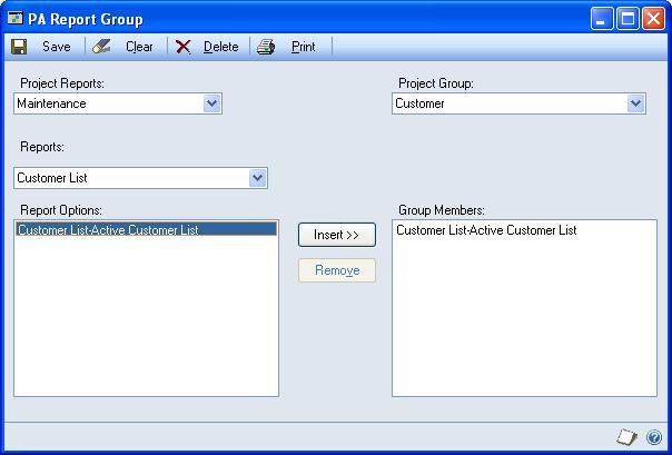 CHAPTER 5 REPORTS Create report groups You can use report groups to print a group of report options in a single step.