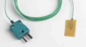 Adhesive-patch Thermocouple Attaches directly to light-gauge metal or plastic with adhesive patch