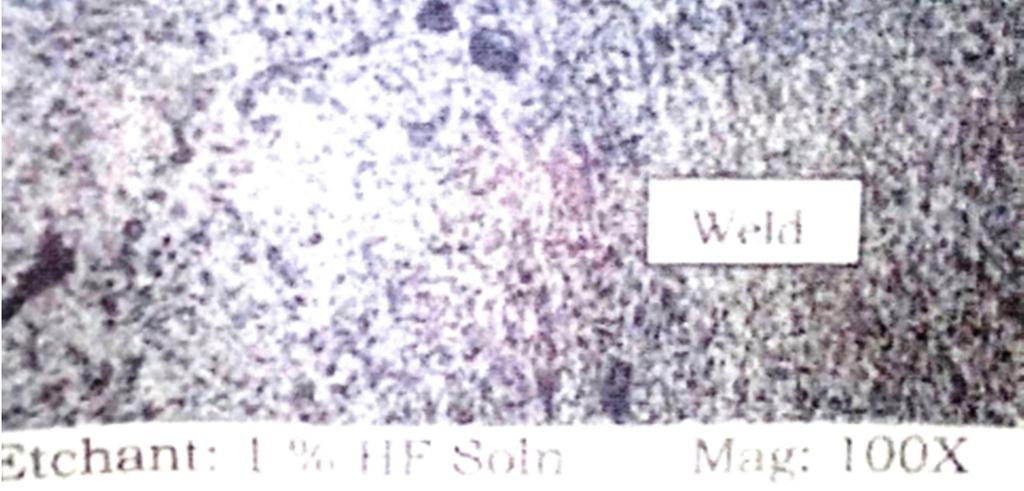The microstructure at the FSW joints shows fine Al-Fe-Si and MgSi particles and at the base shows elongated Al-Fe-Si and MgSi particles in a matrix of aluminum solid