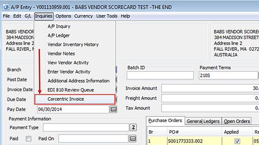 Eclipse Release 8.7.9 Feature Summary Rel. 8.7.9 A/P Automation Corcentric Link Customer Request "My accounts payable personnel use Corcentric to view invoices.