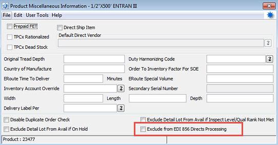 Rel. 8.7.9 Release 8.7.9 856 Processing for Direct Orders EDI is a companion product.