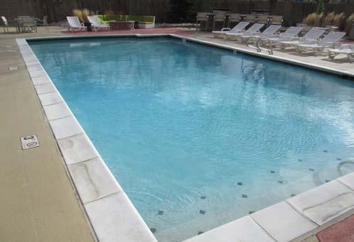 Comp # : 2857 Coping Tiles - Replace Location : Pool Quantity: ~ 165 LF Evaluation : Fair conditions were noted. Small repairs to waterline tile should be done as needed as an Operating expense.
