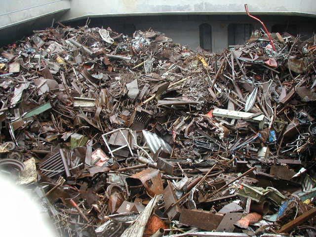 Scrap Metal scrap that can include heavy or jagged pieces that are loaded