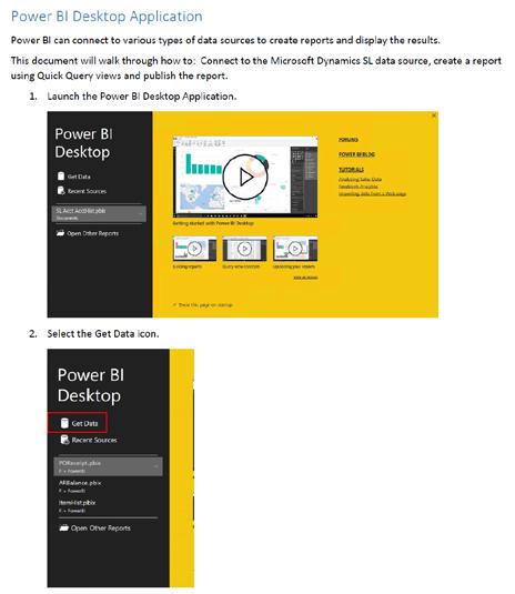 Power BI to Microsoft Dynamics SL