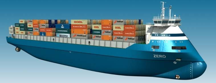 The Hydrogen-fuelled container feeder vessel The new container feeder vessel targets Northern European trades.