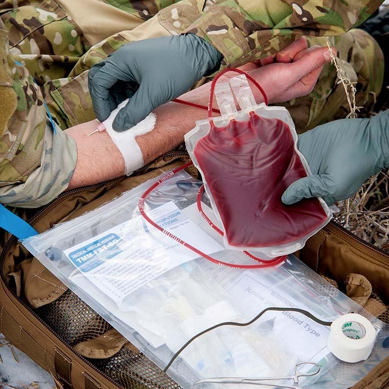 Norway (PHC and special forces) Military-civilian co-operation Freeze dried plasma 2013 PRBC 2014 Whole blood 2015 (Special forces only) Warm, whole blood donation to
