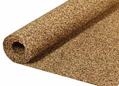 Impact Sound Insulation K225 K225 consists of PUR-bonded rubber granules and cork elements. K225 is castor-proof according to DIN 6813 and suitable for underfloor heating systems.
