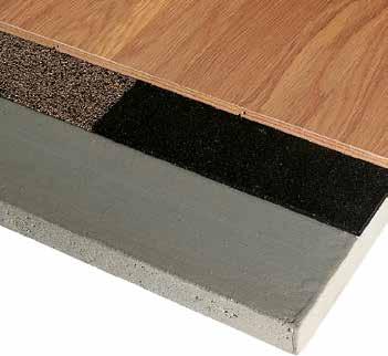 Impact Sound Insulation Floor Composition with Impact Sound Insulation Screed/Parquet,
