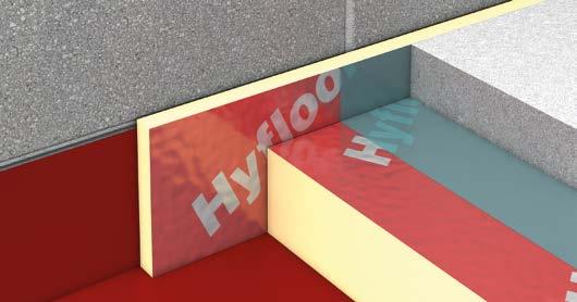 Robust Tongue & Groove Jointing High Compressive Strength Suitable for Underfloor Heating Perimeter Strips for Robust Detailing Reduced Insulation Thickness 4 2 3 1 1 The XT/HYF (T&G) tongue and