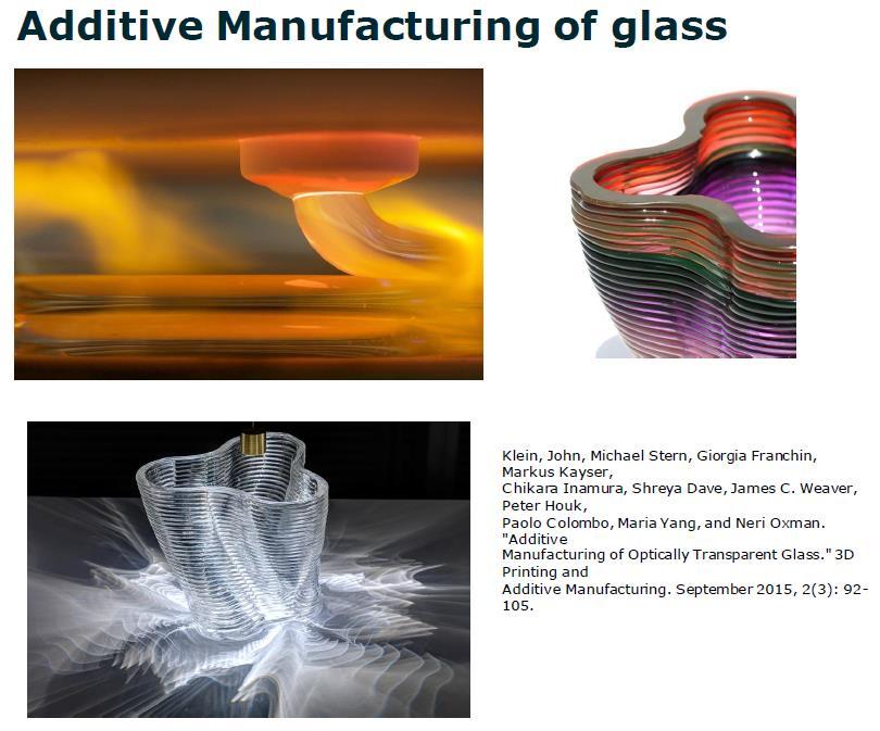 Additive Manufacturing of glass J. Klein, M. Stern, G. Franchin, M. Kayser, C. Inamura, S. Dave, J.C. Weaver, P. Houk, P. Colombo, M.