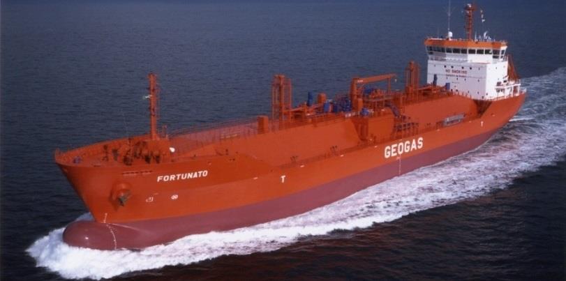 system and cargo tanks 8,600 m³ LPG carrier: Owner: Geogas, Switzerland Yard: