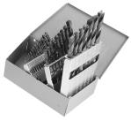 DRILLS SETS 118 GENERAL PURPOSE, SCREW MACHINE LENGTH, HIGH SPEED STEEL 1619 29 piece set in metal index Fractional Sizes, 1/16" 1/2" by 64ths HIGH SPEED STEEL Bright Finish, Set EDP No.
