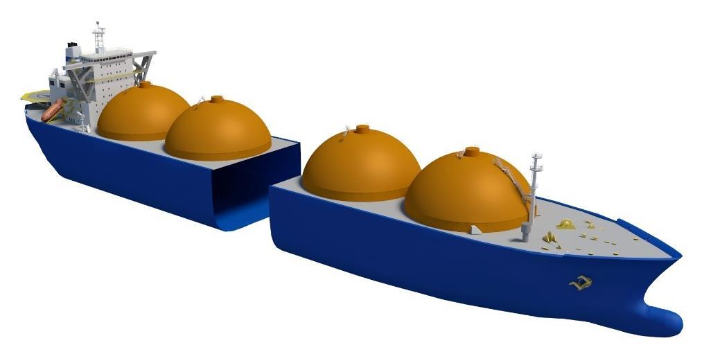 Liquefaction/Storage/Shuttling Vessel 155,000 M3 x 2 MTA Capacity Standard