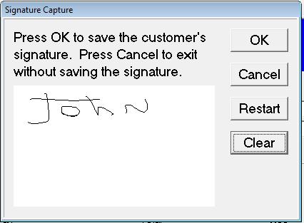 10. If approved, the following screen appears. 11. Use the attached Signature pad to complete signature process. 12. The Receipt prints to complete the sale. Epicor Software Corp.