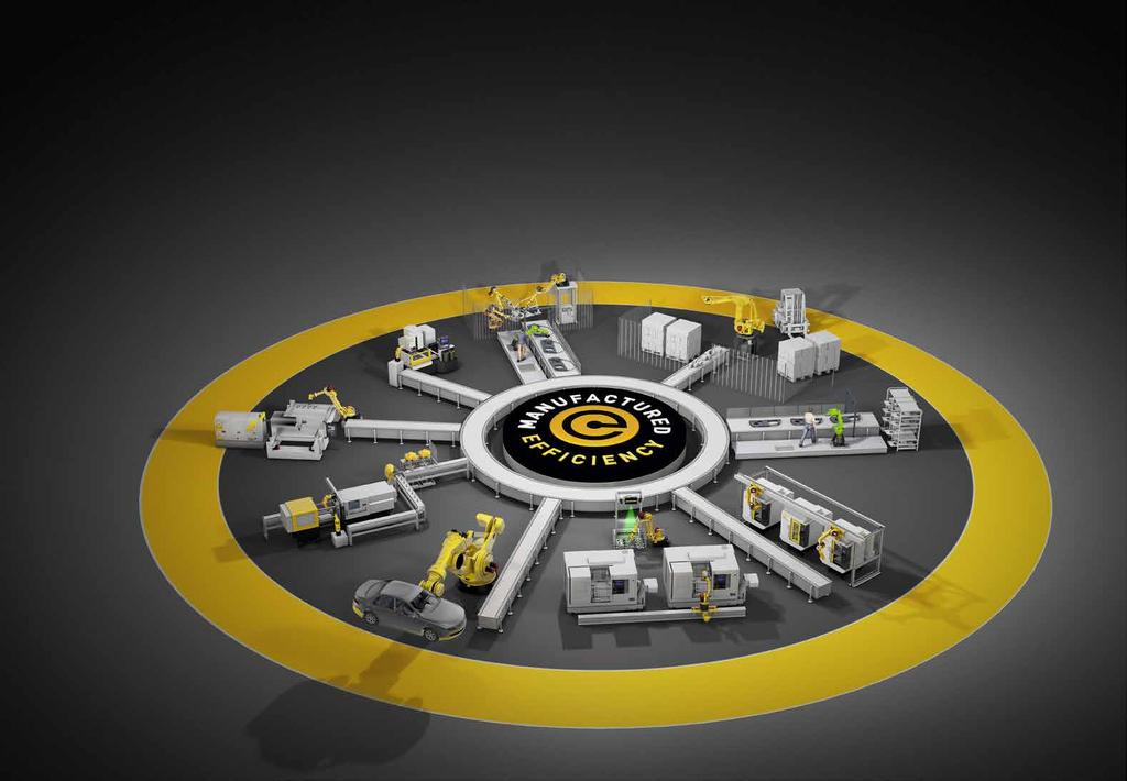 Enter the efficiency zone! FANUC designs efficiency for your production processes in the form of CNC systems, drives, robots and production machines.