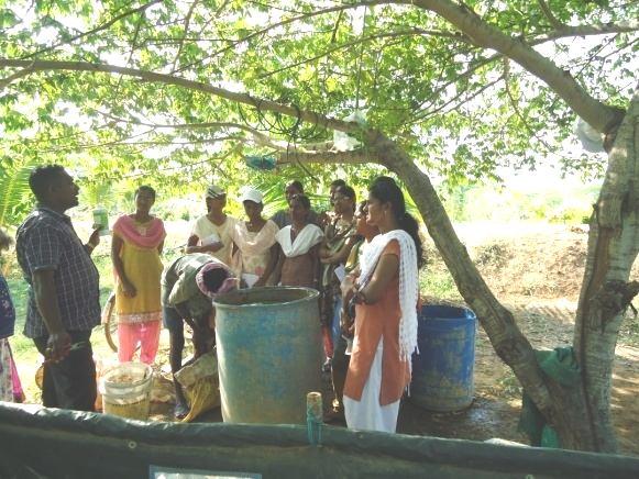 Jeevamirtham preparation and vermicompost by CREED KVK Gained experience