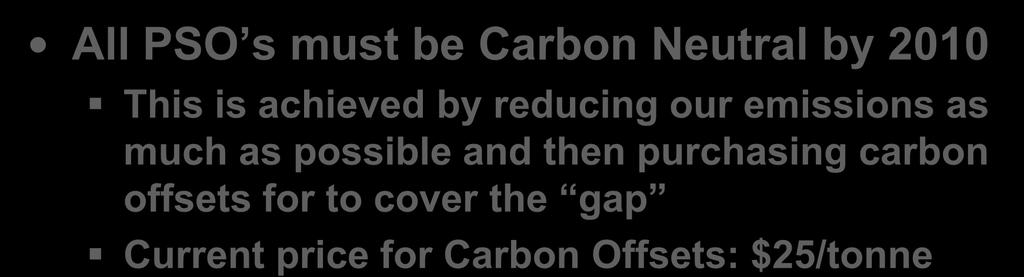 as much as possible and then purchasing carbon offsets for
