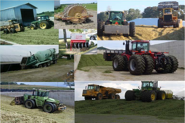 porosity Porosity is a measure of the air spaces in silage Less porosity more porosity Packing Density 15 cm thick layers Heavy tractors With added weight Wheels well lugged, high tire pressure Fill