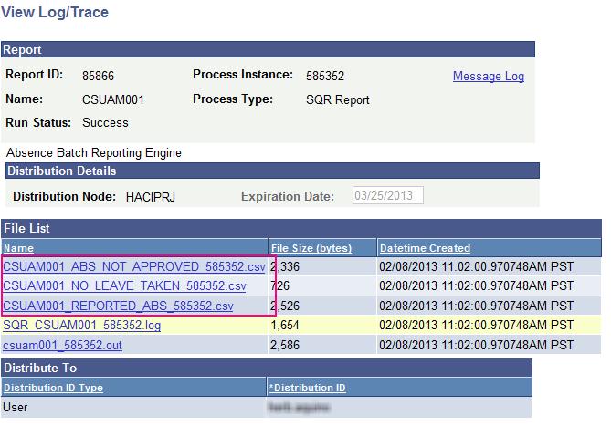 Timekeeper Reports (continued) 5) VIEW REPORT(S) The reports that you selected will be listed as.csv files.