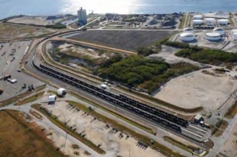 5 acre Florida East Coast Railway ICTF facilitates the transfer of domestic and international containers, vehicles and equipment between ship and rail.