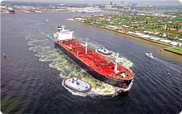 Chapter 3: Florida Seaport & Intermodal Freight Systems: Statistics, Trends, and Conditions Petroleum Tanker Under Tow by Harbor Tugs at Port Everglades Source: Port Everglades, 2016 3.7.