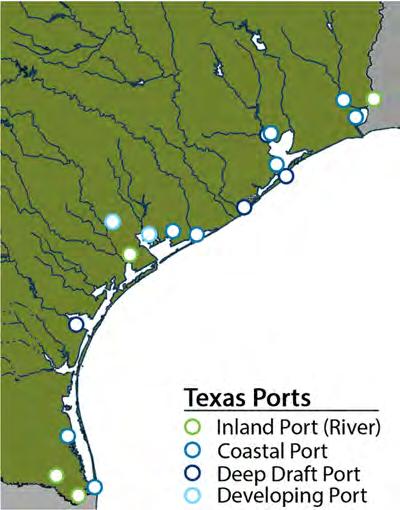 Chapter 3: Florida Seaport & Intermodal Freight Systems: Statistics, Trends, and Conditions The most western of the Gulf Coast states is Texas, which serves two functions in the trade picture.