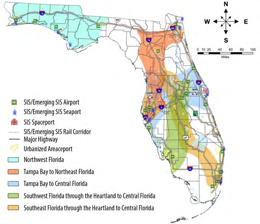 Chapter 3: Florida Seaport & Intermodal Freight Systems: Statistics, Trends, and Conditions Identifying study areas for potential new parallel facilities to provide alternatives to existing congested
