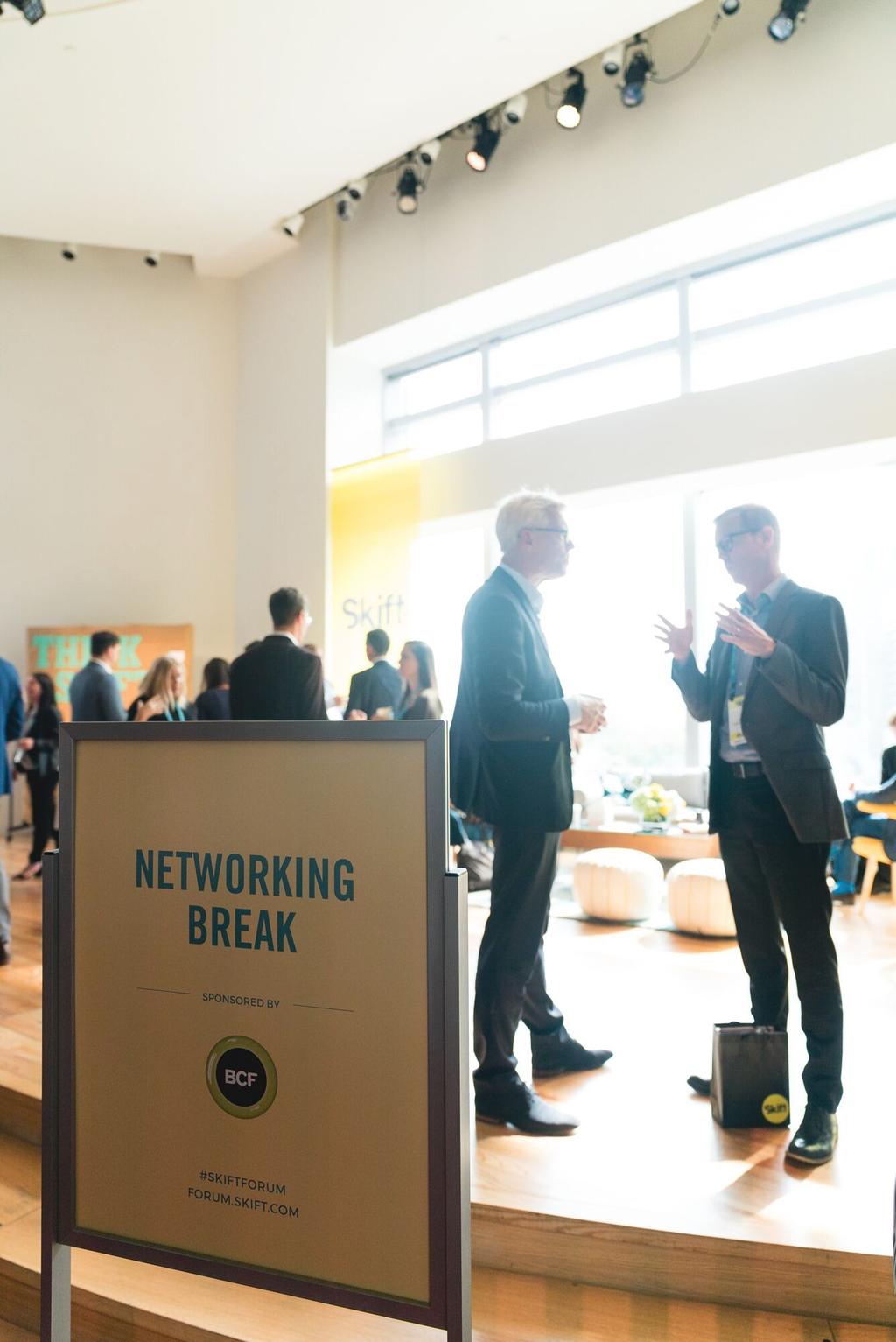 As the networking sponsor you will enable Skift Global Forum attendees to do what they love to do most: connect during the breaks.