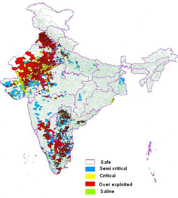 GROUNDWATER DEPLETION IN INDIA India is largest user of nonrenewable groundwater (Wada et al.