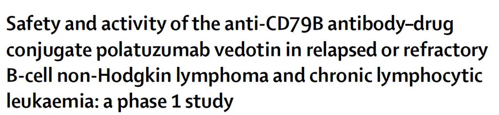 Polatuzumab vedotin/cd79b ADC in B-NHL 2726 Polatuzumab