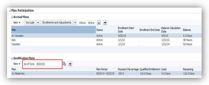 View Absence Details by Changing the As-of Date STEPS TO ENABLE There are no steps necessary to enable this feature.