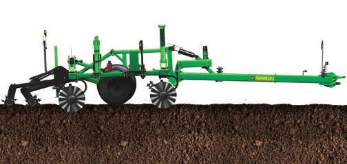 Placing more weight on the front helps the Supercoulter slice through hard ground and tough residue.