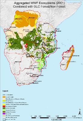 Roll-out of GSE FM: Regional REDD+ MRV for SADC SADC - Southern African Development Community, 15 Member States, 5,5 mio km² Dry Forest Ecosystems cover 2.7 million sq.