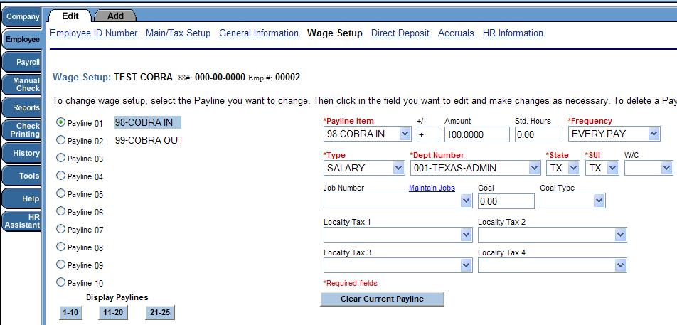 Section 3: Entering COBRA Payment/Tracking Vouchers within payroll processing Step 1: Log into Web