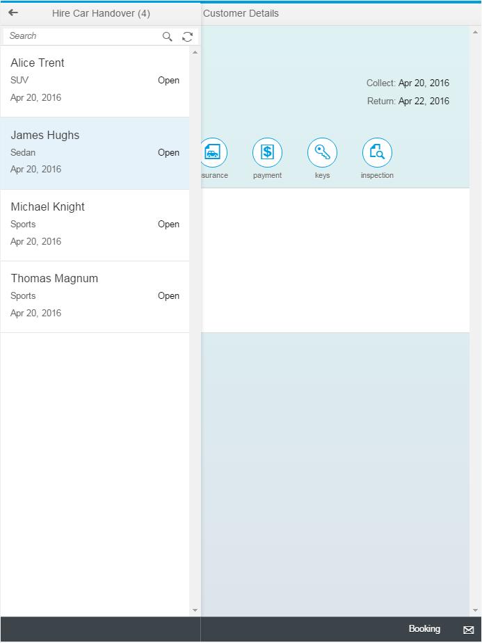 Here are the first few screens from the SAP Web IDE, again as they would appear on a tablet.