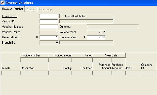 Steps to Reverse Vouchers Step 1: Select the Vendor ID