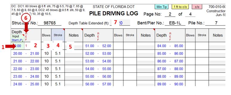 Pile Driving Record- Page 2 October 2018 Pile Driving Inspector Release 10