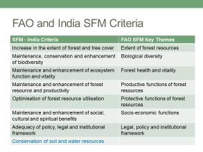 process has been initiated. There is a sustainable forest management cell at the Ministry of Environment 2 in Delhi.