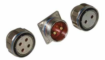 ROBUST DTS-HC High-Current Connectors Signal and power contacts in same housing Up to four 150 A or one 300 A high-current contacts Threaded coupling with self-locking mechanism for anti-vibration