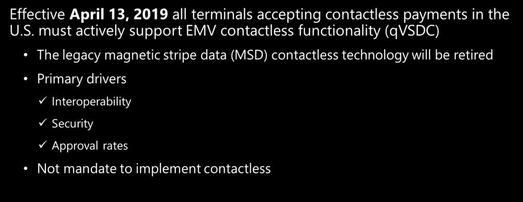 Contactless Working with Visa issuers for