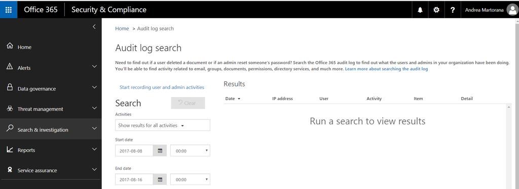 Power BI admin portal Audit logs Once enabled, you can